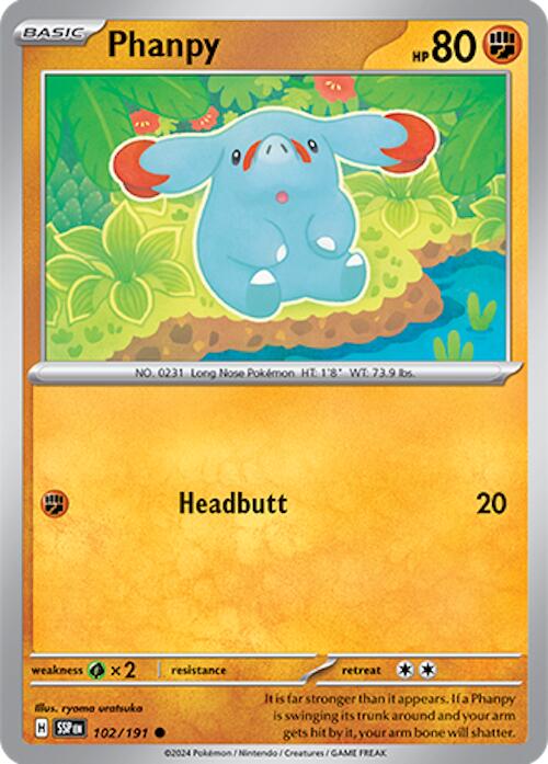 Phanpy - 102/191 - 102/191 - (SV08: Surging Sparks)