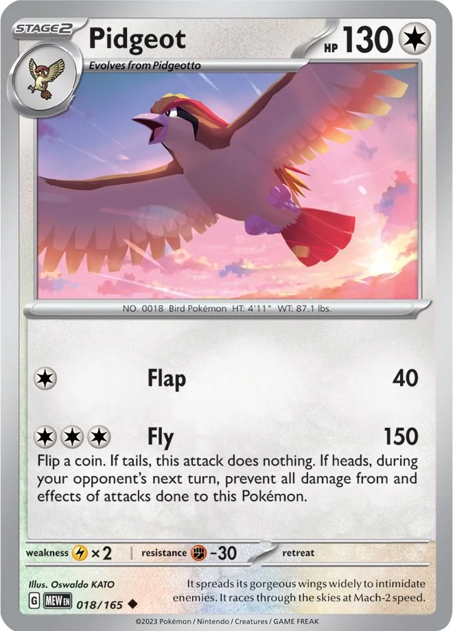 Pidgeot - 018/165 - (SV: Scarlet & Violet 151)