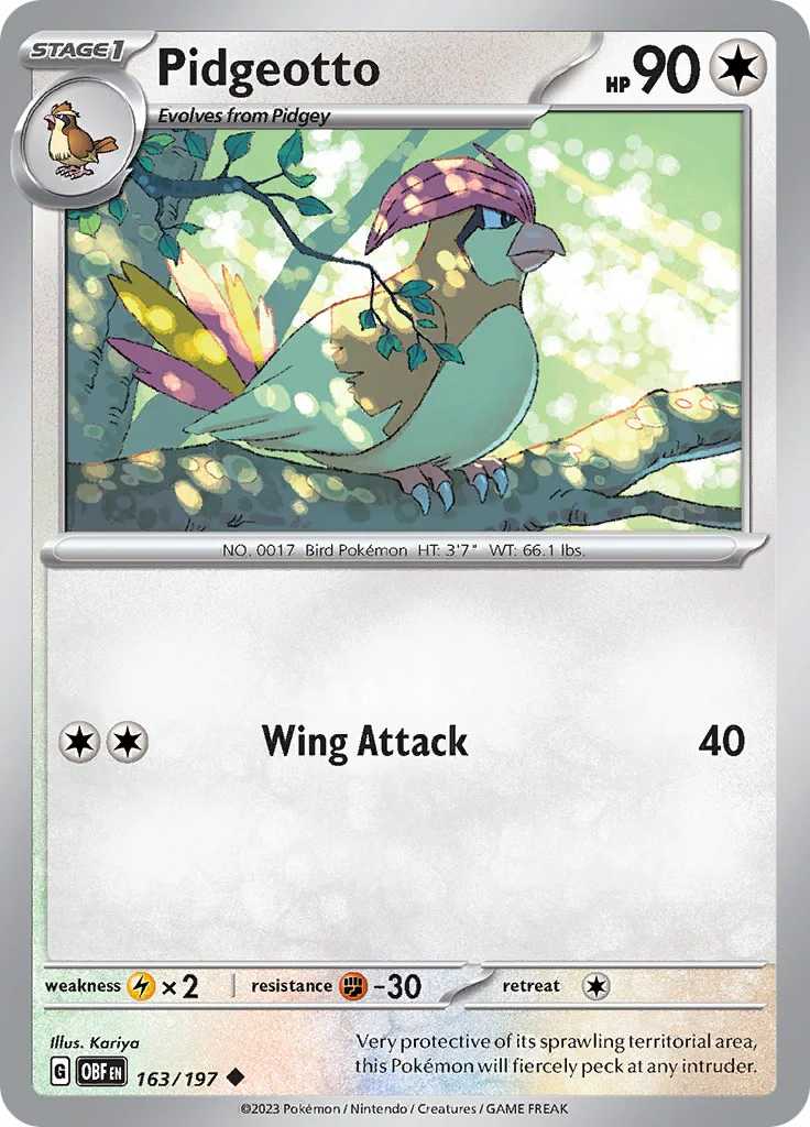 Pidgeotto - 163/197 - (SV03: Obsidian Flames)