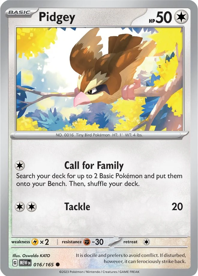 Pidgey - 016/165 - (SV: Scarlet & Violet 151)