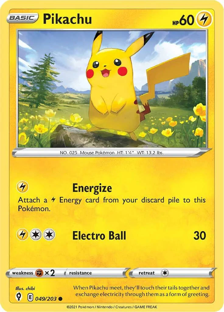 Pikachu - 049/203 - (SWSH07: Evolving Skies)