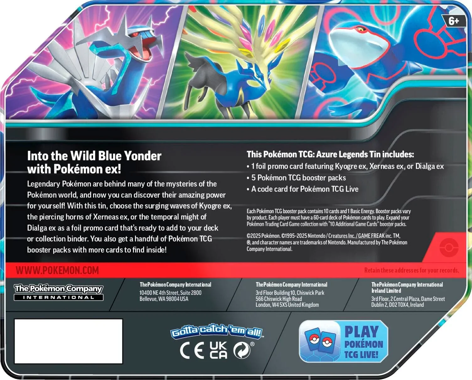 Pokemon TCG: Azure Legends: Tin - Dialga - Image 2