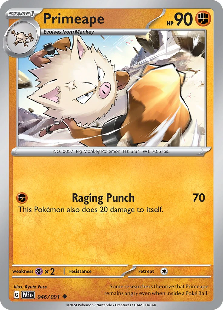 Primeape - 046/091 - 046/091 - (SV: Paldean Fates)