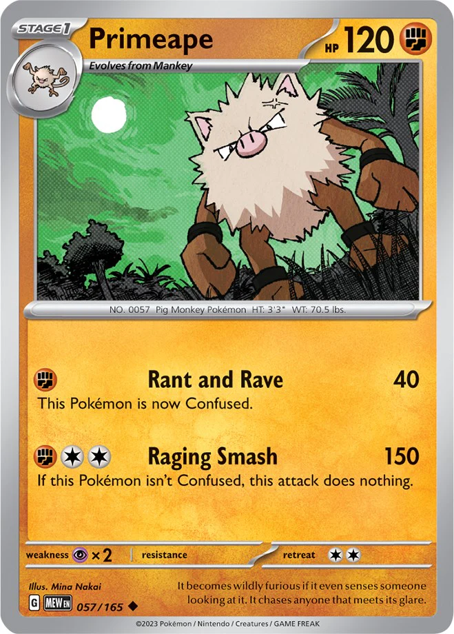 Primeape - 057/165 - (SV: Scarlet & Violet 151)