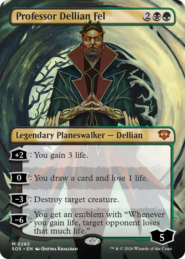 Professor Dellian Fel (Borderless) - 283 - (Secrets of Strixhaven)