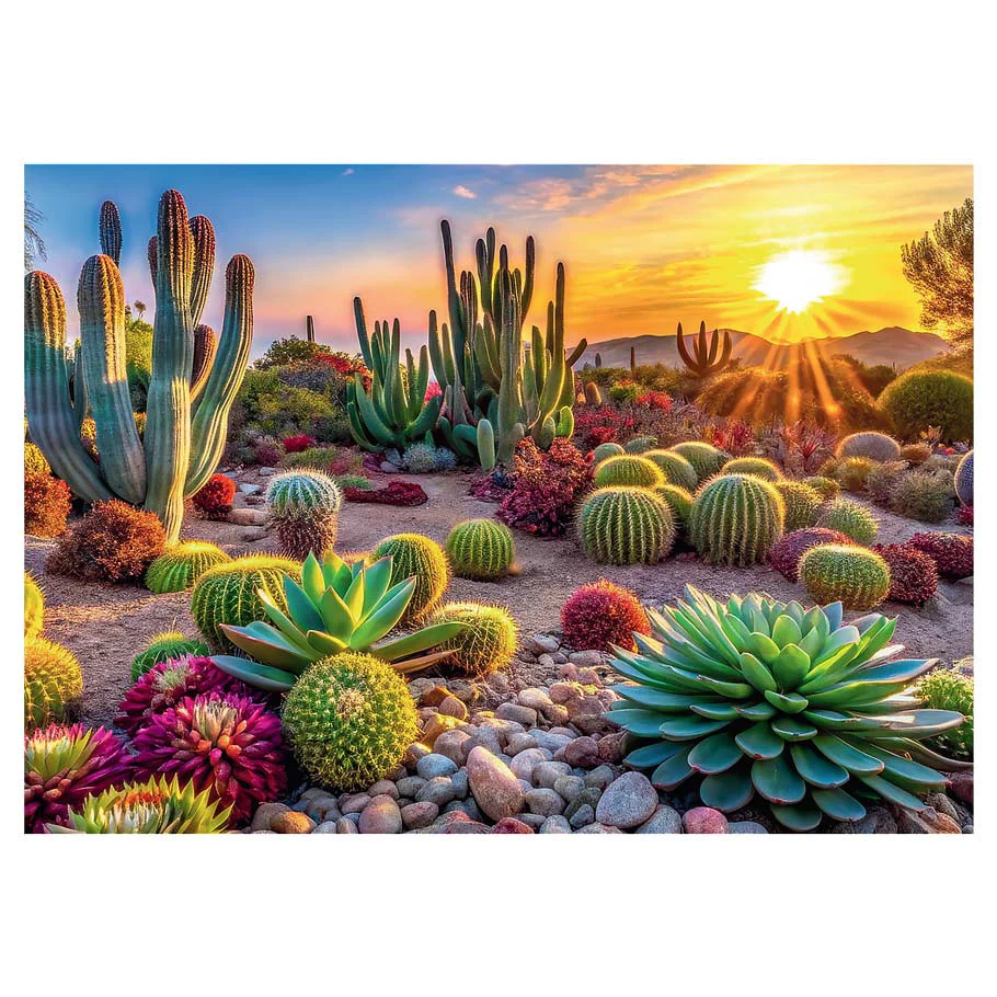 Puzzle: Desert Flowers 1000 Piece - Image 2