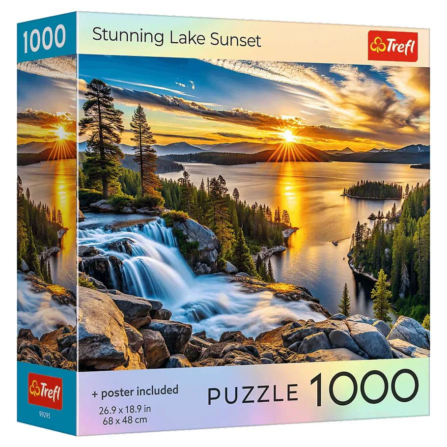 Puzzle: Stunning Lake Sunset 1000 Piece