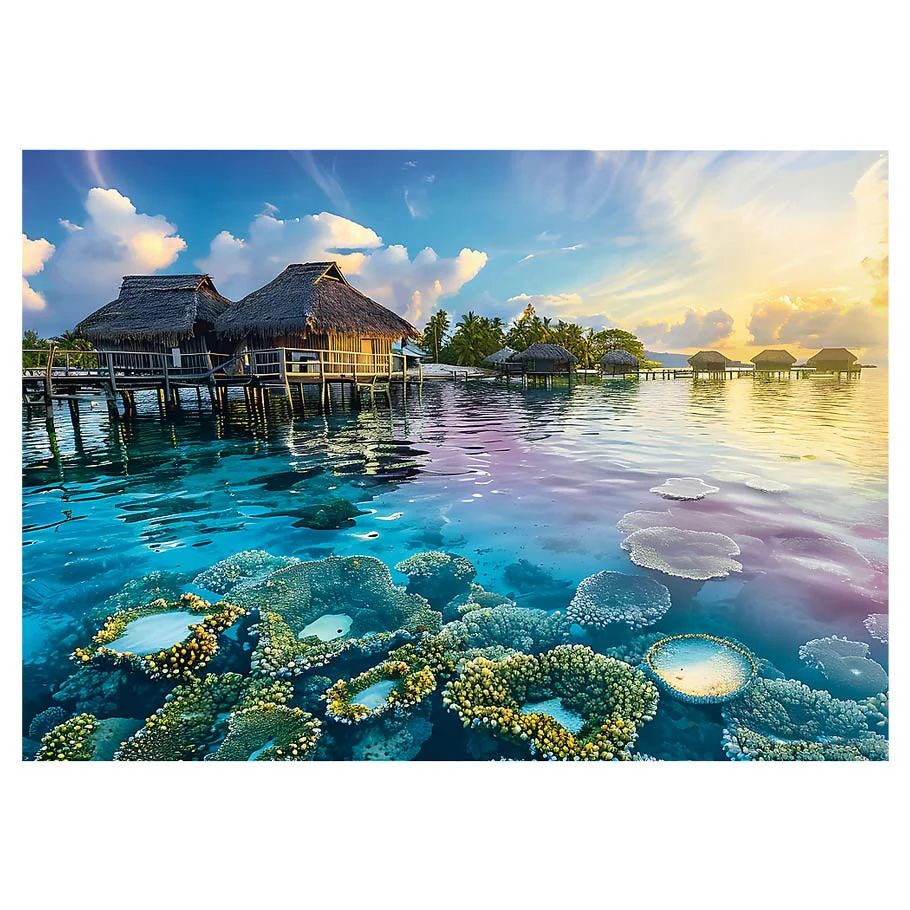 Puzzle: Tahiti Sunset 1000 Piece - Image 2