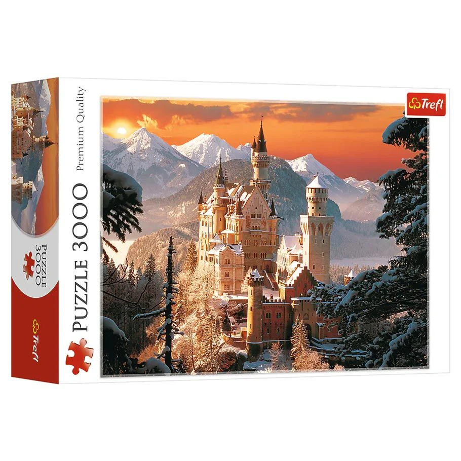 Puzzle: Wintry Neuschwanstein Castle Germany 3000 Piece