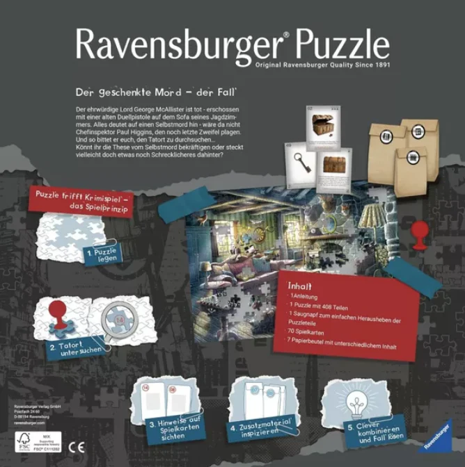 Puzzle X Crime: The Gift of Murder (408 pieces) - Image 4