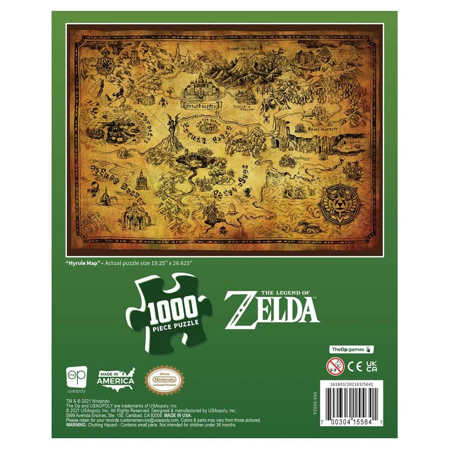 Puzzle: Zelda Hyrule Map 1000 Piece - Image 2