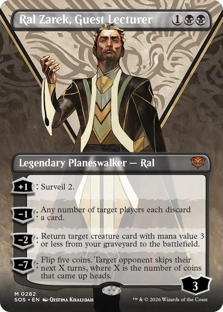 Ral Zarek, Guest Lecturer (Borderless) - 282 - (Secrets of Strixhaven)