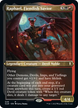 Raphael, Fiendish Savior (Foil Etched) - 549 - (Commander Legends: Battle for Baldur's Gate)
