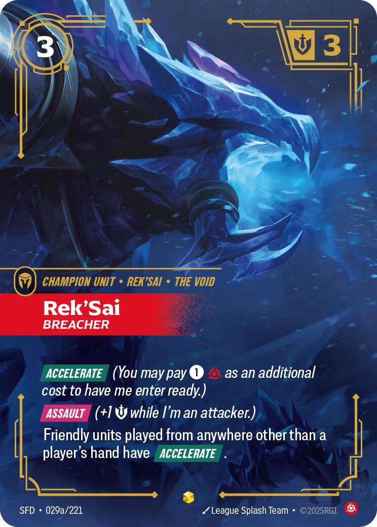 Spiritforged - Rek'Sai - Breacher (Alternate Art) 029a/221