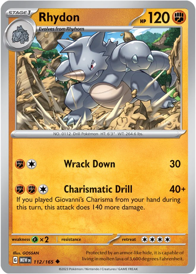 Rhydon - 112/165 - (SV: Scarlet & Violet 151)