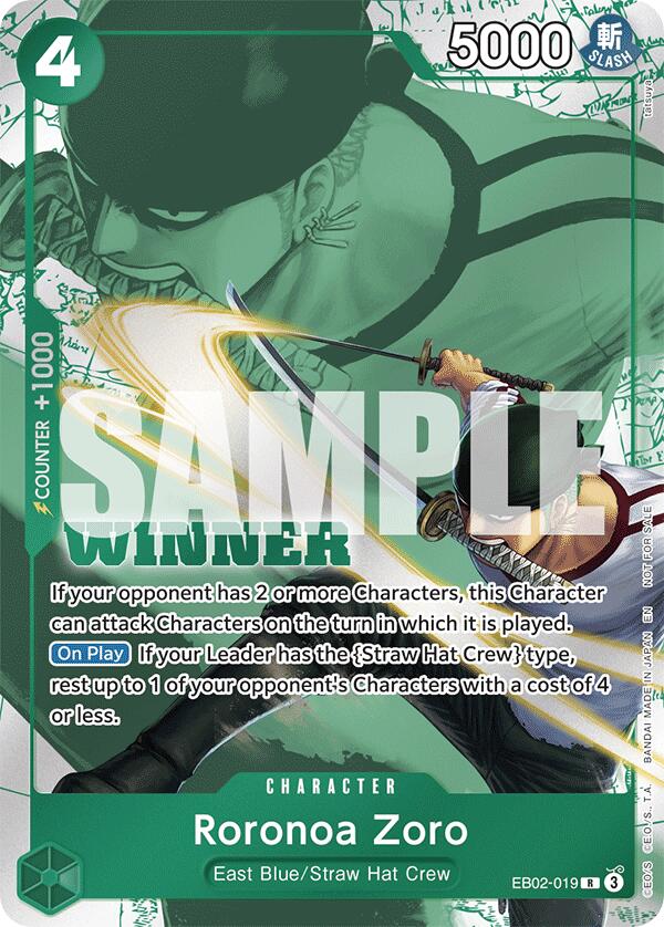 Roronoa Zoro (Winner Pack 2025 Vol. 3) - EB02-019 - (One Piece Promotion Cards)