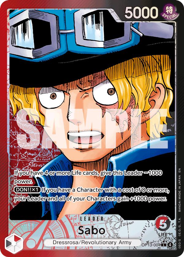 Sabo (004) (Alternate Art) - OP13-004 - (Carrying On His Will)