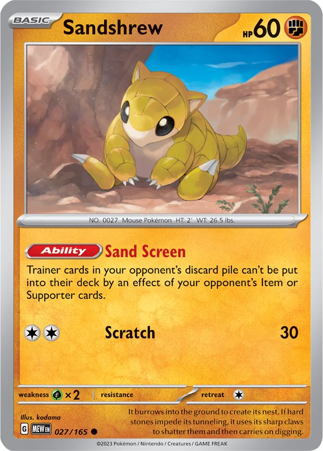 Sandshrew - 027/165 - (SV: Scarlet & Violet 151)