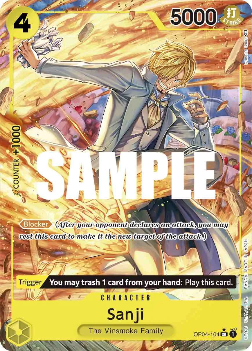 Sanji (104) (Alternate Art) - OP04-104 - (Kingdoms of Intrigue)