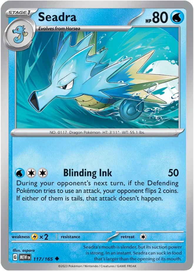 Seadra - 117/165 - (SV: Scarlet & Violet 151)