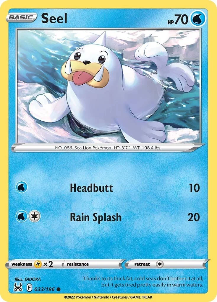 Seel - 033/196 - (SWSH11: Lost Origin)
