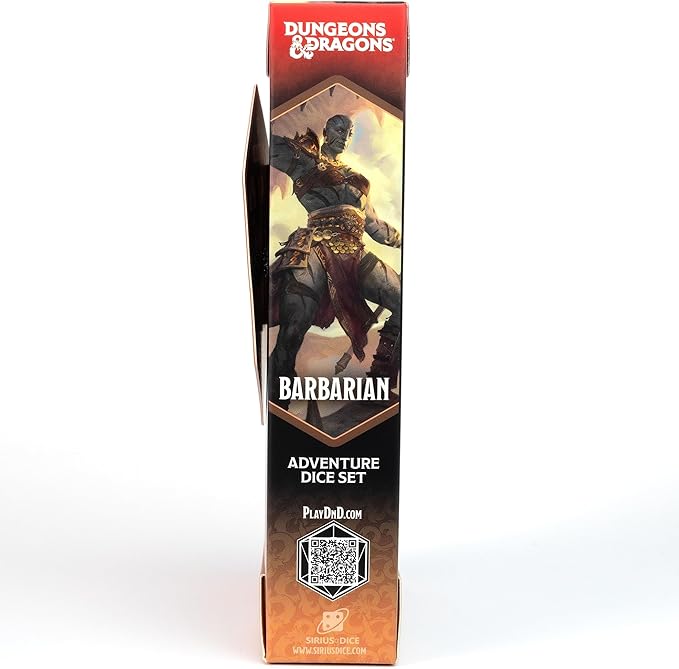 Sirius Dice: Dungeons & Dragons Adventure Dice - Barbarian: Orange - Image 4