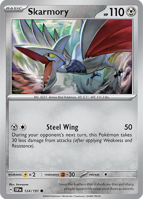 Skarmory - 124/191 - 124/191 - (SV08: Surging Sparks)