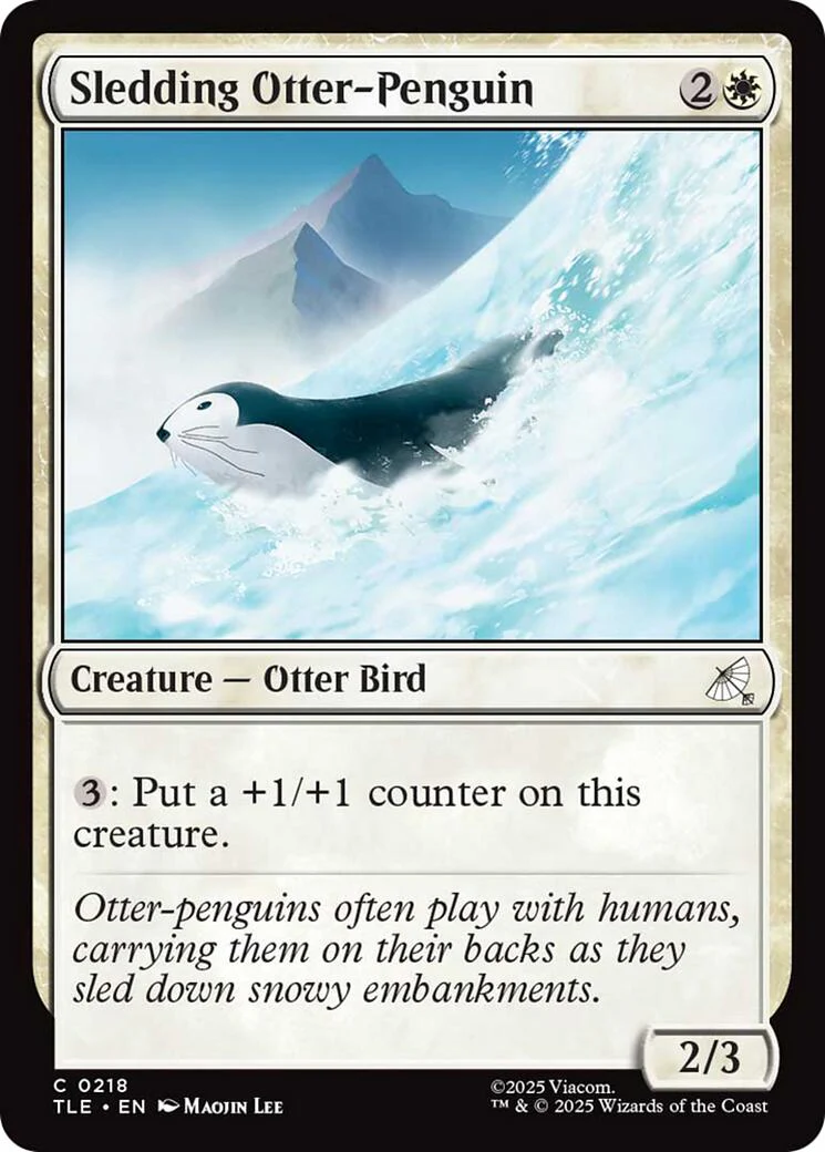 Sledding Otter-Penguin (0218) - 218 - (Avatar: The Last Airbender: Eternal-Legal)