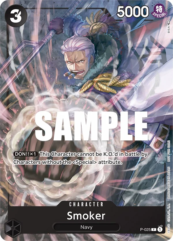 Smoker (Pre-Release) - P-025 - (One Piece Promotion Cards)