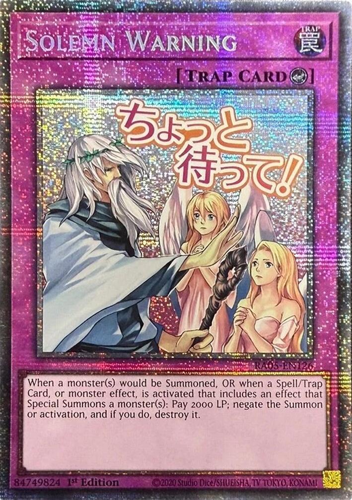Solemn Warning (Starlight Rare) [RA05 - RA05-EN126]