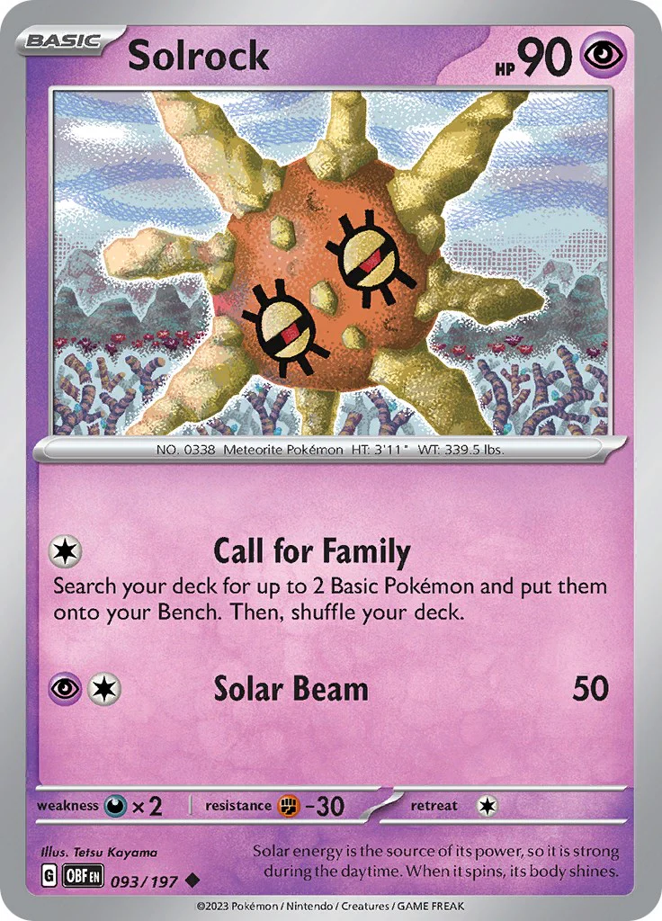 Solrock - 093/197 - (SV03: Obsidian Flames)