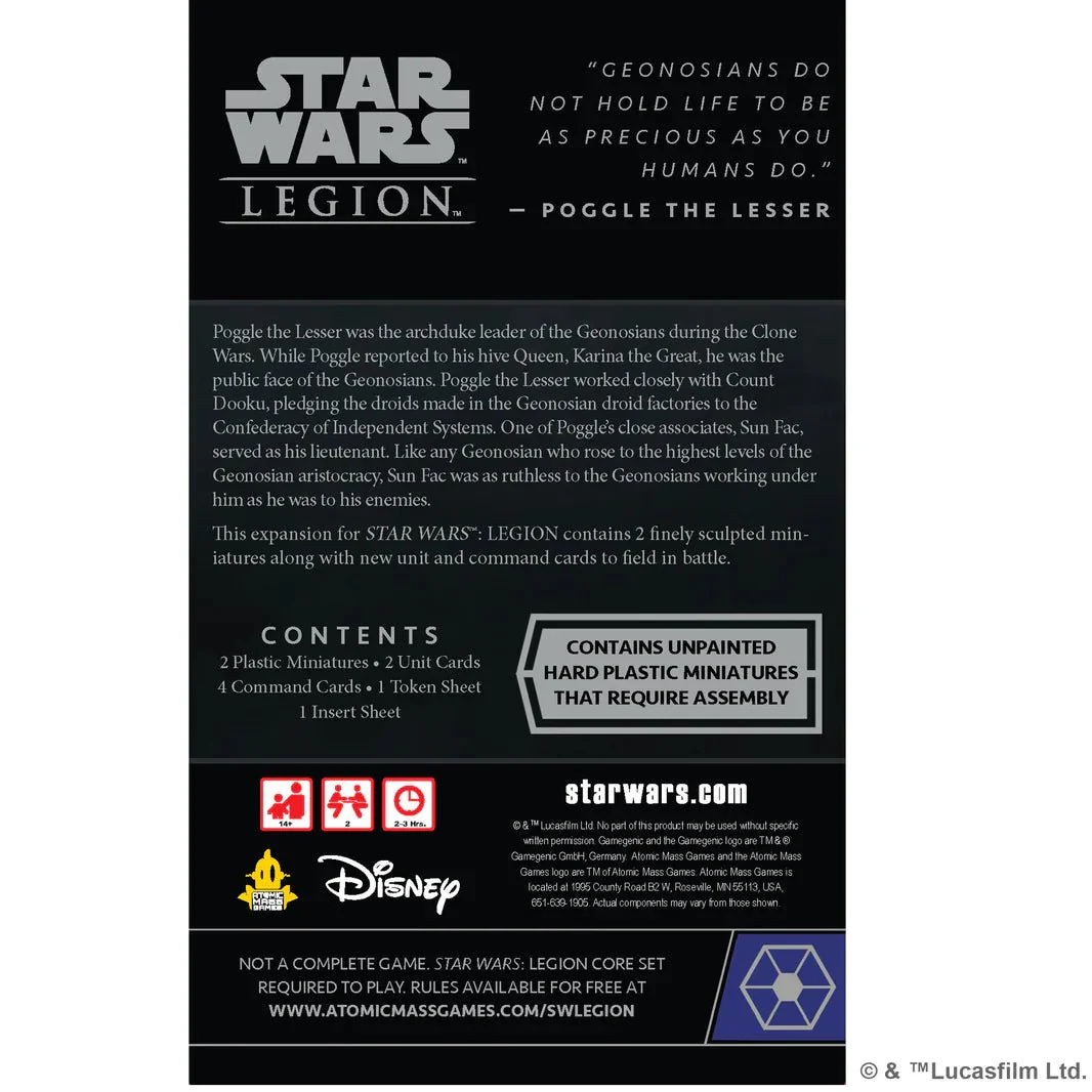 Star Wars Legion: Sun Fac and Poggle the Lesser - Image 2