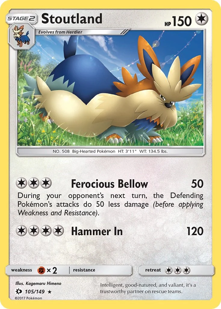 Stoutland - 105/149 - (SM Base Set)