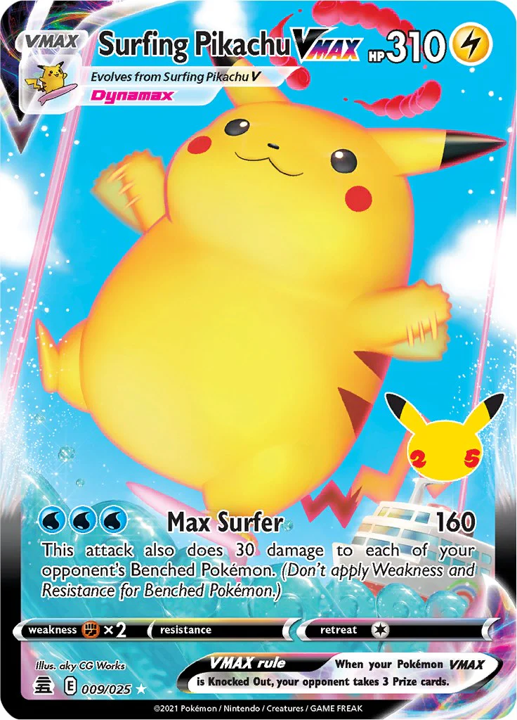 Surfing Pikachu VMAX - 009/025 - (Celebrations)