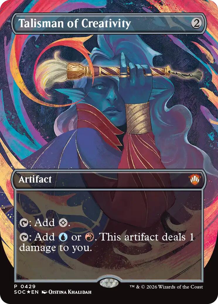 Talisman of Creativity (Borderless) - 429 - (Commander: Secrets of Strixhaven)