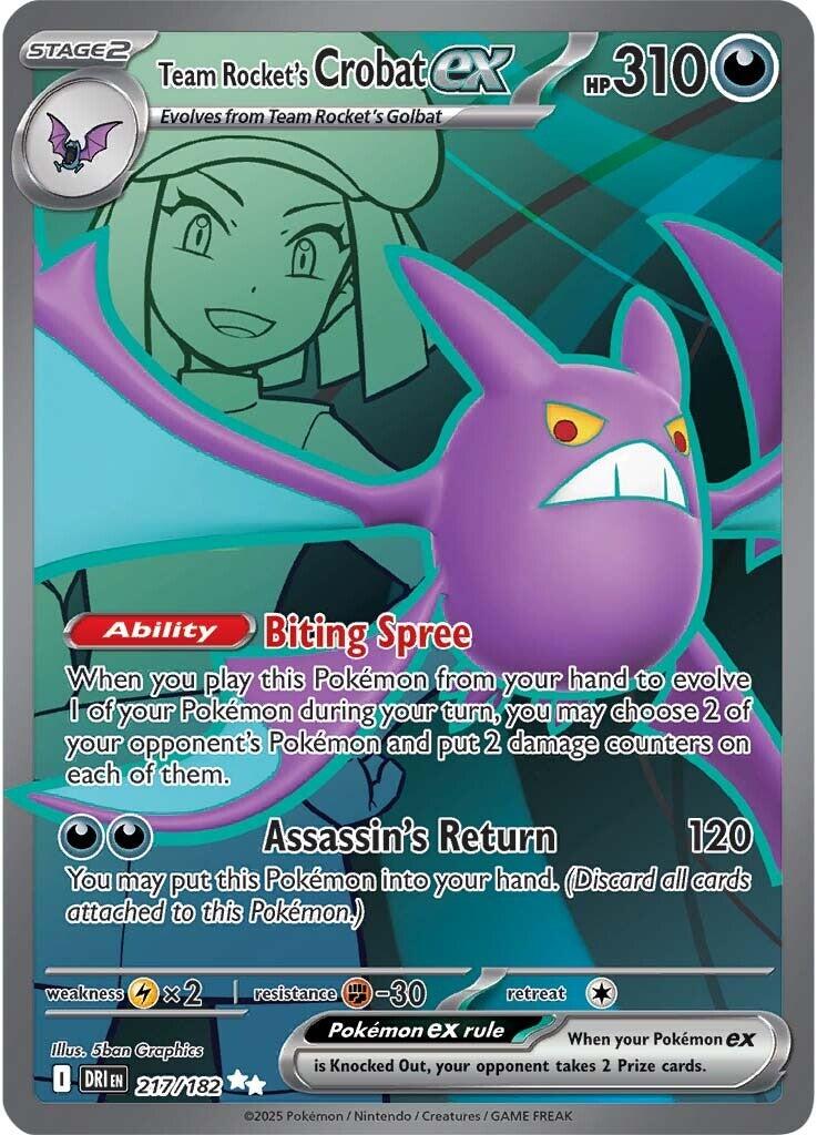 Team Rocket's Crobat ex - 217/182 - 217/182 - (SV10: Destined Rivals)