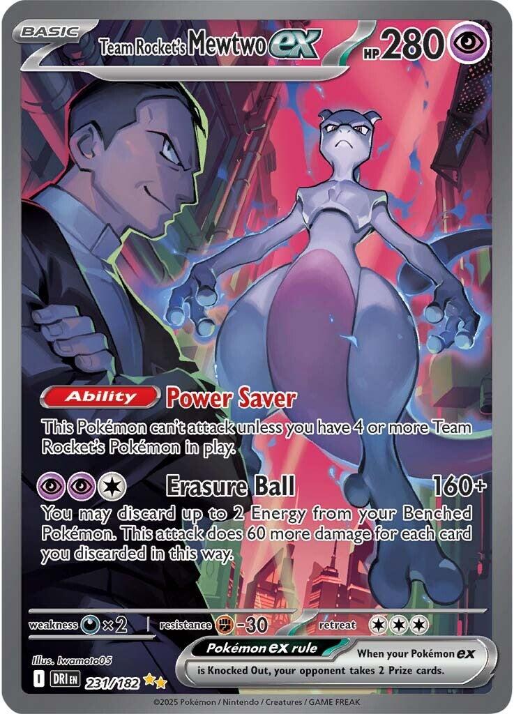 Team Rocket's Mewtwo ex - 231/182 - 231/182 - (SV10: Destined Rivals)