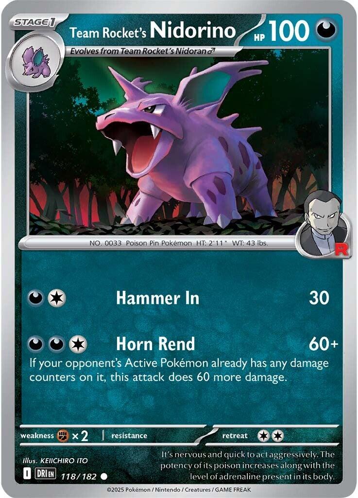 Team Rocket's Nidorino - 118/182 - (SV10: Destined Rivals)