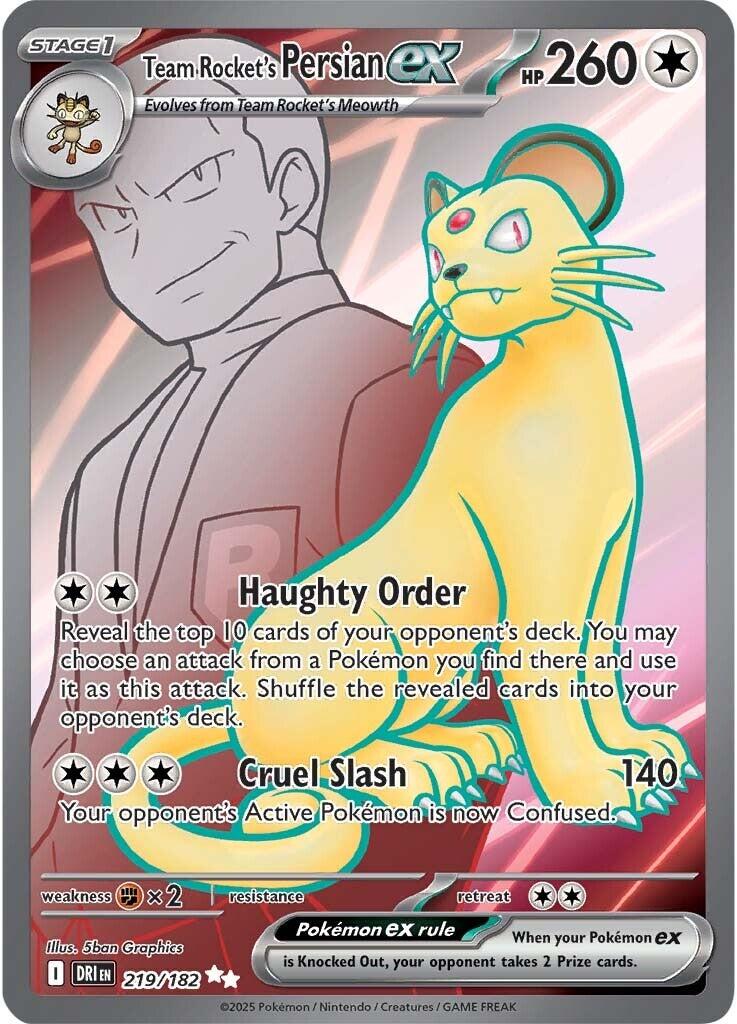 Team Rocket's Persian ex - 219/182 - 219/182 - (SV10: Destined Rivals)
