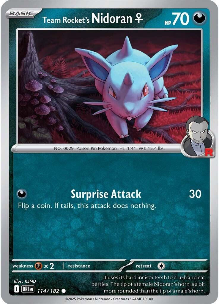 Team Rocket's Nidoran F - 114/182 - (SV10: Destined Rivals)