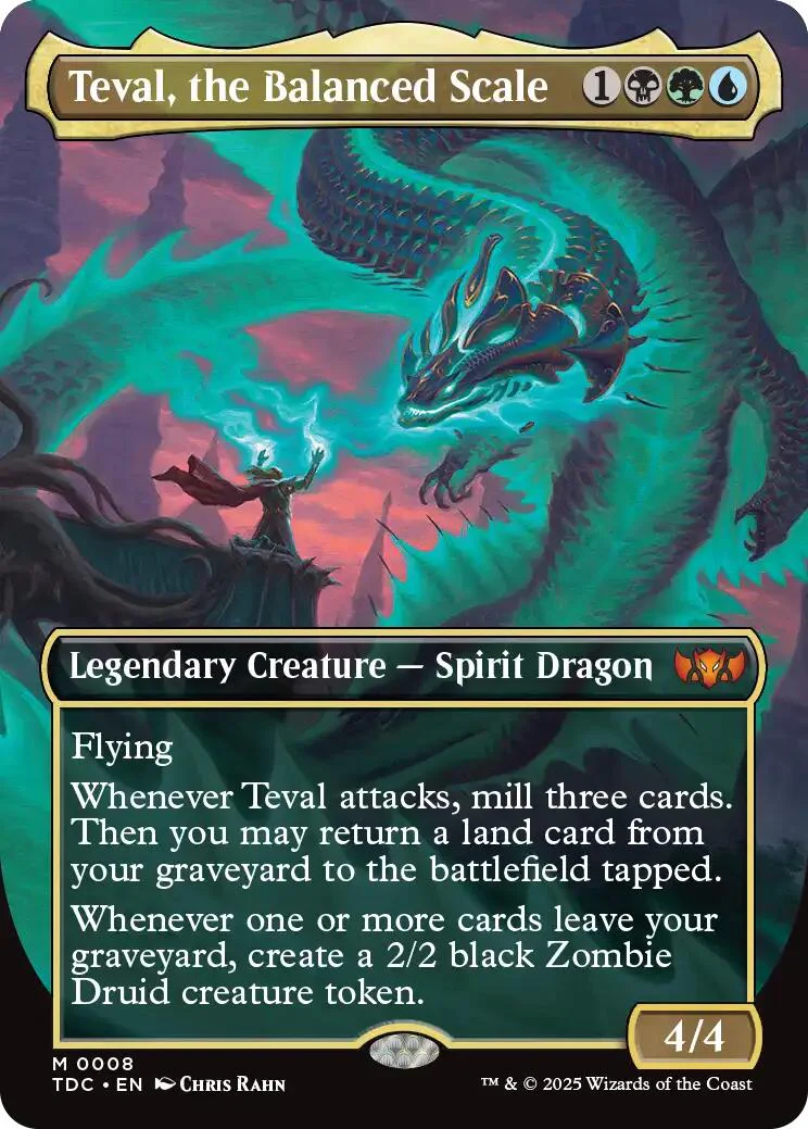 Teval, the Balanced Scale (Borderless) - 8 - (Commander: Tarkir: Dragonstorm)