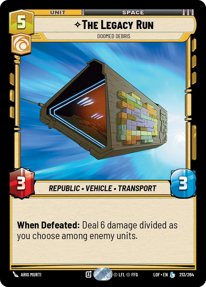 The Legacy Run - Doomed Debris - 213/264 - (Legends of the Force)