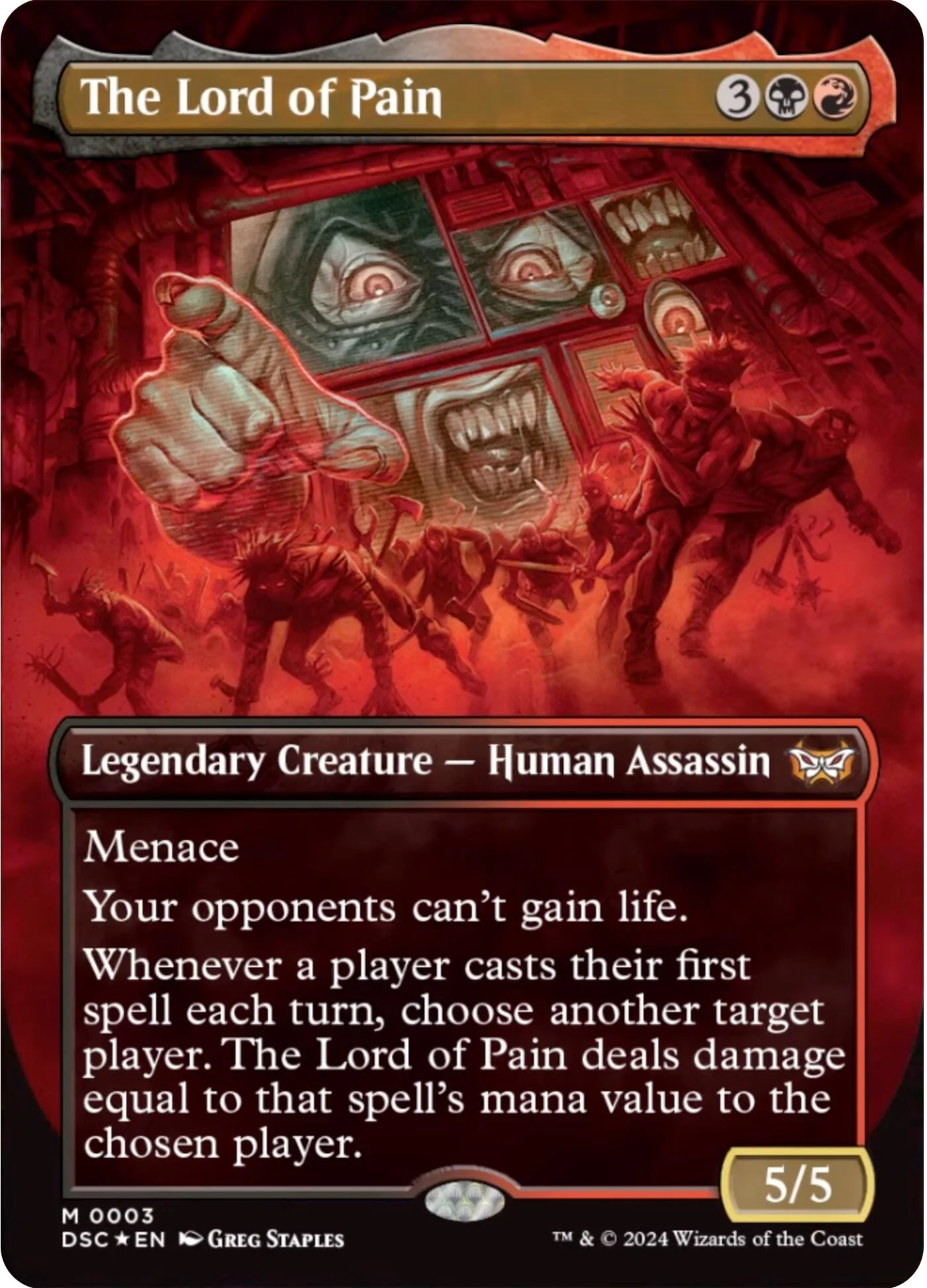 The Lord of Pain (Borderless) - 3 - (Commander: Duskmourn: House of Horror)