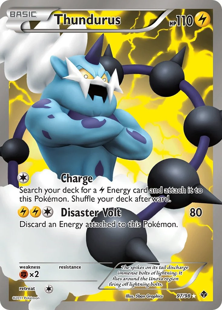Thundurus (97 Full Art) - 97/98 - (Emerging Powers)