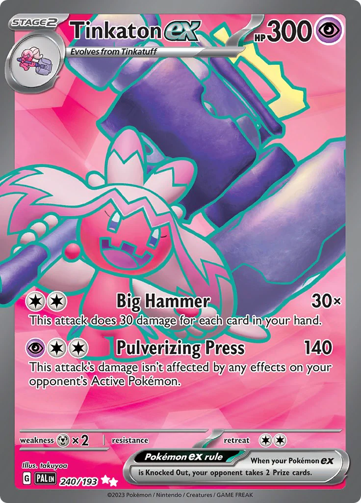Tinkaton ex - 240/193 - 240/193 - (SV02: Paldea Evolved)