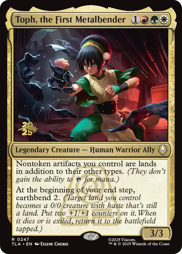Toph, the First Metalbender - 247 - (Prerelease Cards)