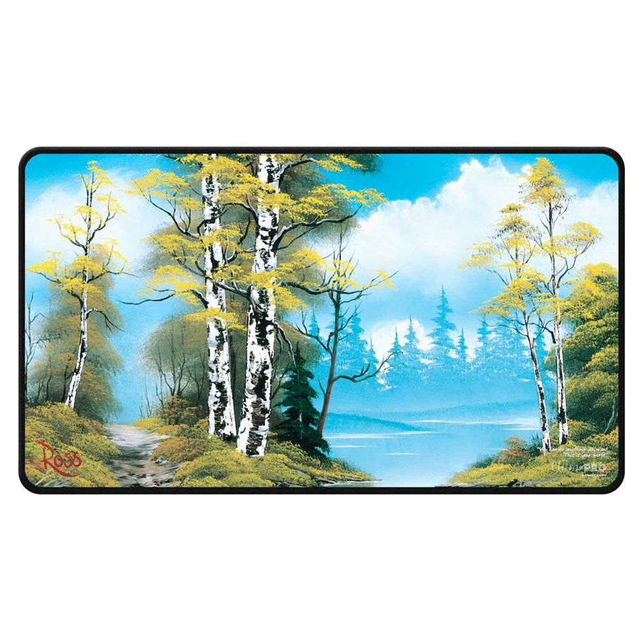 Ultra Pro Playmat: Bob Ross - Lakeside Path Stitched Edge