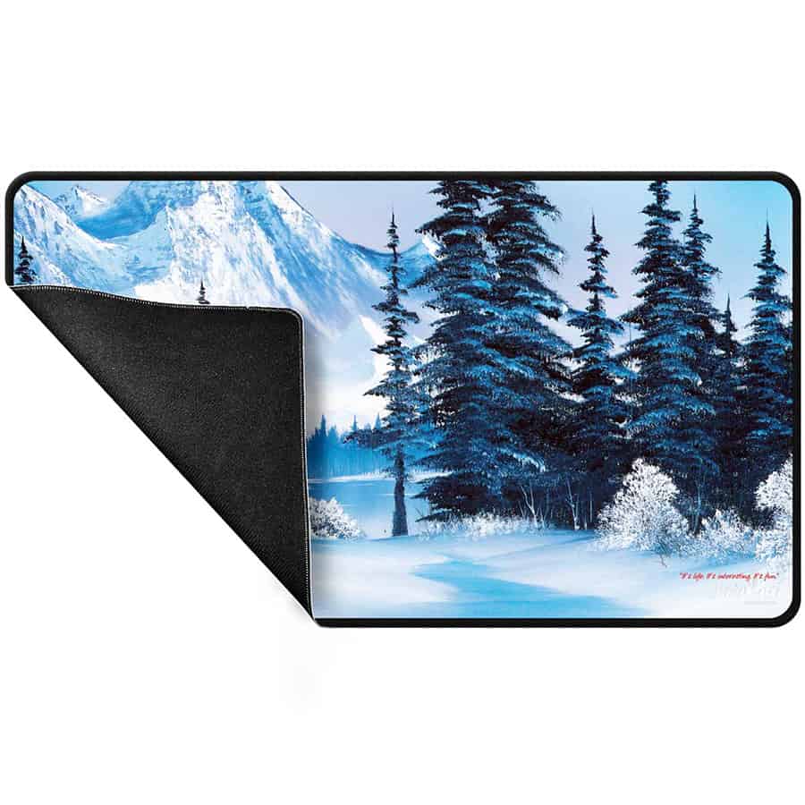 Ultra Pro Playmat: Bob Ross - Winter Paradise - Black Stitched Edge - Image 2