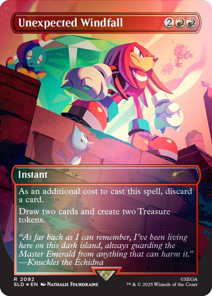 Unexpected Windfall (2092) (Rainbow Foil) - 2092 - (Secret Lair Drop Series)