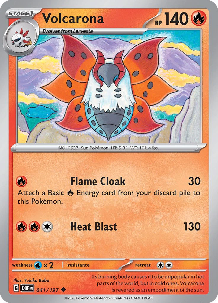Volcarona - 041/197 - (SV03: Obsidian Flames)